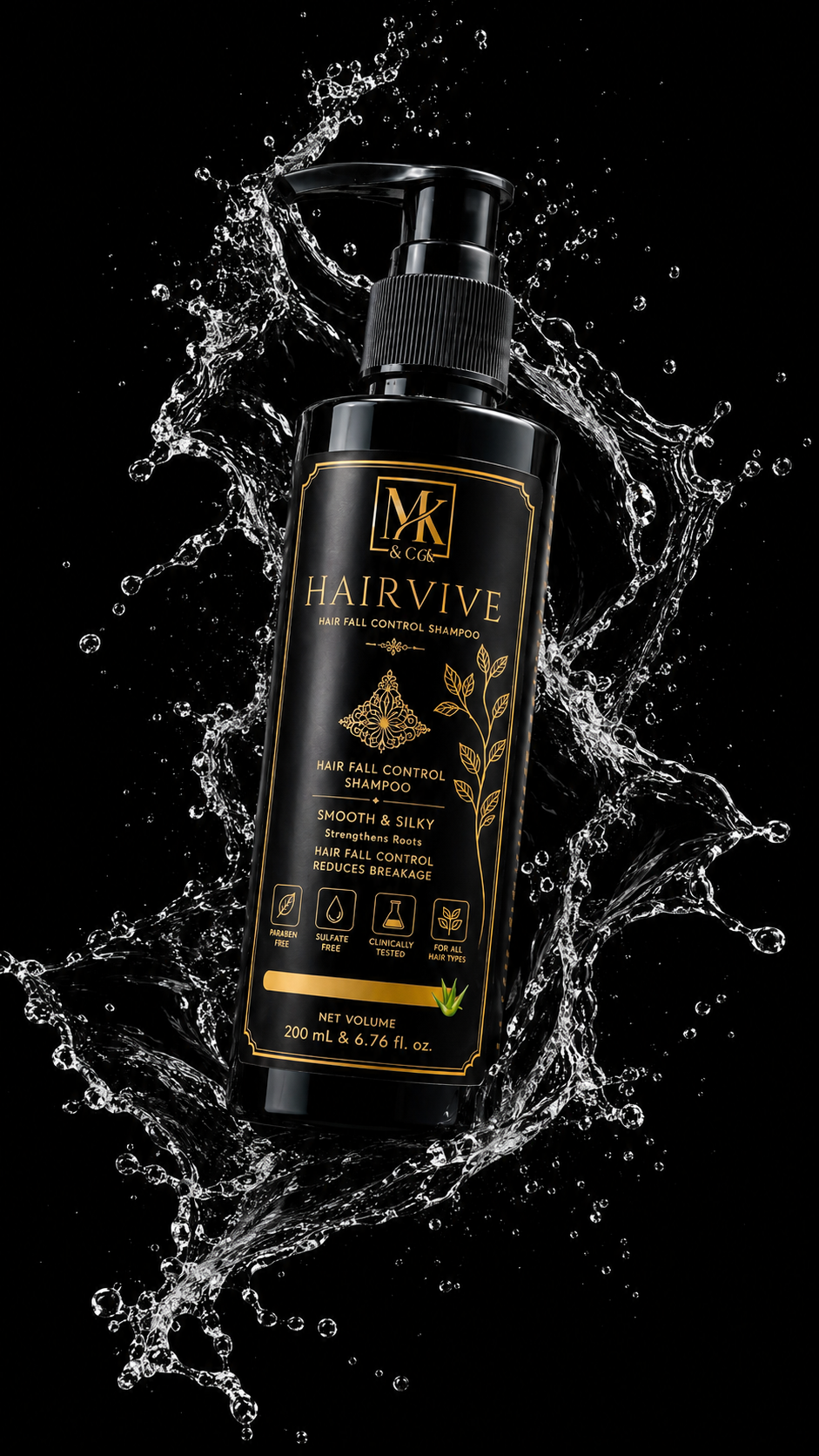 Hairvive with water splash